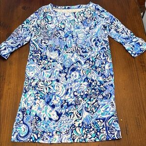 Lilly Pulitzer Vibrant Blue and White Top